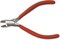 The Beadsmith Slim Line Sidecutter, 4.75 inches (120mm) with polished steel head, red PVC comfort grip handle with double-leaf spring, tool for jewelry making